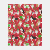 Kerstruw collie fleece deken (Voorkant)