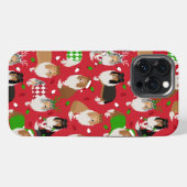 Kerstruw collie iPhone hoesje (Achterkant horizontaal)