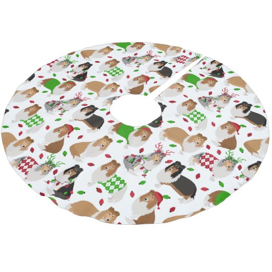 Kerstruw collie kerstboom rok (Gekanteld)