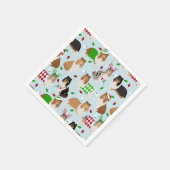 Kerstruw Collie Napkins Servet (Hoek)