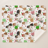 Kerstruw Collie Sherpa Blanket Sherpa Deken (Voorkant (horizontaal))