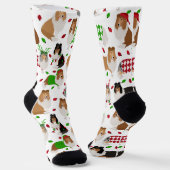 Kerstruw collie Socks Sokken (Gebogen)