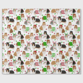 Kerstruw Collie Wrapping Paper Cadeaupapier (Vlak)