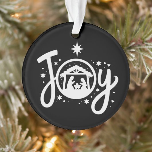 Kersts Kerstvreugde Jezus Kerststal Geloof Ornament (Boom)