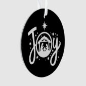 Kersts Kerstvreugde Jezus Kerststal Geloof Ornament (voorkant)
