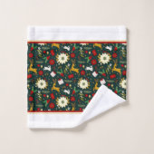 Kersts pattern badhanddoekenset bad handdoek (Wasdoekje)