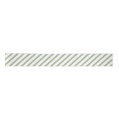 kerstsage Green White Stripes Pattern Satijnen Lint (Voorkant)