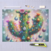 Kerstsaguaro Cactus grillige decoupage Tissuepapier (Craft)
