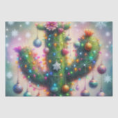 Kerstsaguaro Cactus grillige decoupage Tissuepapier (Voorkant)