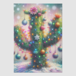 Kerstsaguaro Cactus grillige decoupage Tissuepapier