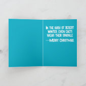 Kerstsaguaro Cactus Whimsical Kerstmis Kaart (Binnen)