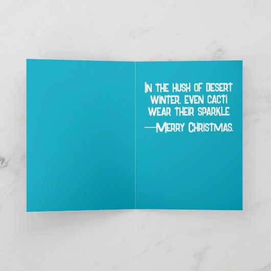 Kerstsaguaro Cactus Whimsical Kerstmis Kaart (Binnen)