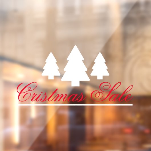 Kerstsale, Bosbomen Raamsticker (Vel 2)