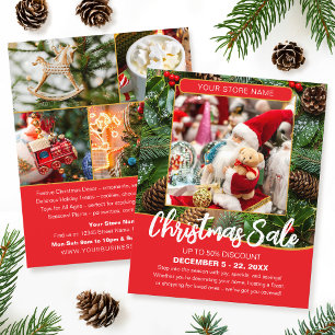 Kerstsale Winkelfeest Rode Zakelijke Uitstraling Flyer