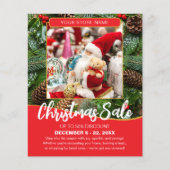 Kerstsale Winkelfeest Rode Zakelijke Uitstraling Flyer (Voorkant)