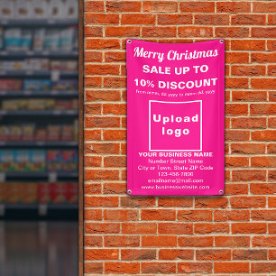 Kerstsale Zakelijk Roze 75 x 120 cm banner