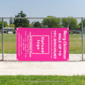 Kerstsale Zakelijk Roze 75 x 120 cm banner (Insitu)