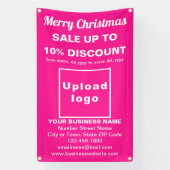 Kerstsale Zakelijk Roze 75 x 120 cm banner (Verticaal)