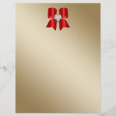 Kerstsalefolder Gouden Boom Rode Strik Flyer (Achterkant)