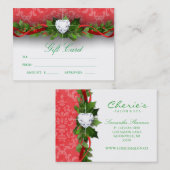 Kerstsalon met kaartje voor cadeaus Damashart (Voorkant / Achterkant)