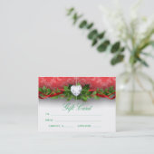 Kerstsalon met kaartje voor cadeaus Damashart (Staand voorkant)