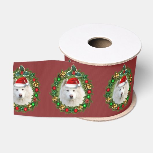 KerstSamoyed dog 2-inch Grosgrain lbon Lint (Spoel)