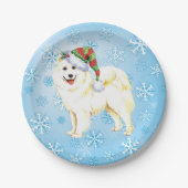 KerstSamoyed Papieren Bordje (Voorkant)