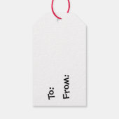 KerstSanta Airedale Terrier HO HO Cute Cadeaulabel (Achterkant)