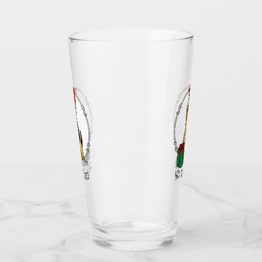 KerstSanta Airedale Terrier HO HO Cute Glas (Links)