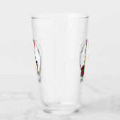 KerstSanta Airedale Terrier HO HO Cute Glas (Rechts)