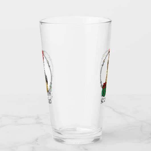 KerstSanta Airedale Terrier HO HO Cute Glas (Rechts)