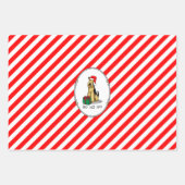 KerstSanta Airedale Terrier HO HO Cute Inpakpapier Vel (Voorkant 2)