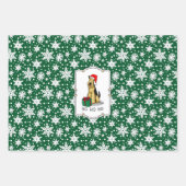 KerstSanta Airedale Terrier HO HO Cute Inpakpapier Vel (Voorkant)