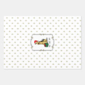 KerstSanta Airedale Terrier HO HO Cute Inpakpapier Vel (Voorkant 3)