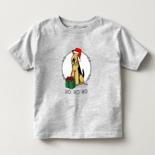 KerstSanta Airedale Terrier HO HO Cute Kinder Shirts