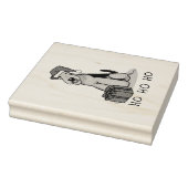 KerstSanta Airedale Terrier HO HO Cute Rubberstempel (Stempel)