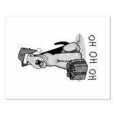 KerstSanta Airedale Terrier HO HO Cute Rubberstempel (Afrduk)