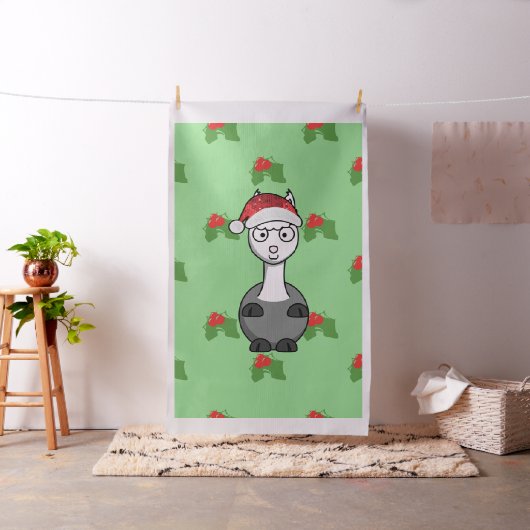kerstsanta alpaca stof (Voorbeeld)