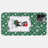 KerstSanta Boston Terrier (zwart) Cute Case-Mate iPhone Case (Achterkant (horizontaal))