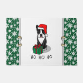 KerstSanta Boston Terrier (zwart) Cute Deurmat (Voorkant)