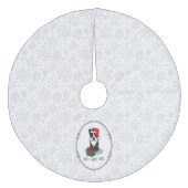 KerstSanta Boston Terrier (zwart) Cute Fleece Kerstboom Rok (Voorkant)