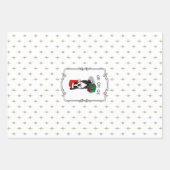 KerstSanta Boston Terrier (zwart) Cute Inpakpapier Vel (Voorkant 3)