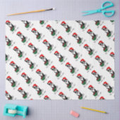 KerstSanta Boston Terrier (zwart) Cute Tissuepapier (Craft)