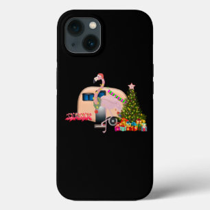 kerstsanta claus flamingo - Roze Kerstman Case-Mate iPhone Case