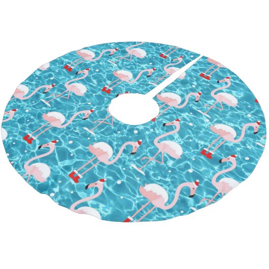 kerstsanta flamingo kerstboom rok (Gekanteld)