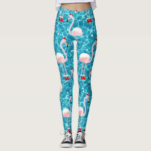 kerstsanta flamingo leggings