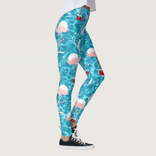 kerstsanta flamingo leggings (Rechts)