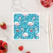 kerstsanta flamingo servet (Insitu)