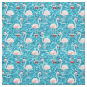 kerstsanta flamingo stof (Swatch)