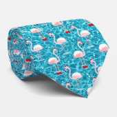 kerstsanta flamingo stropdas (Opgerold)